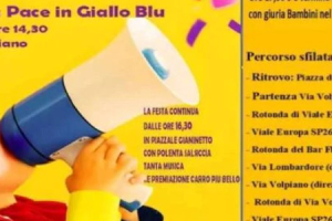 Il carnevale per la pace in giallo e blu di Leini 20250323 intro
